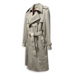 Vintage Classic Tan Trench Coat w/ Removable Fleece Lining